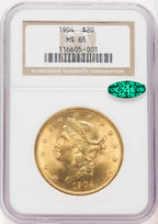 1904 $20 Liberty CAC Liberty Double Eagle NGC MS65 (770546002)