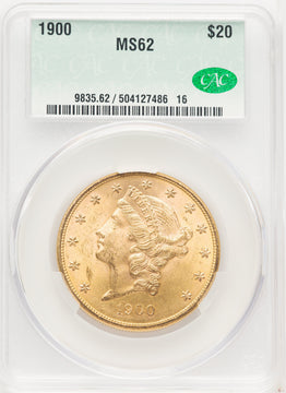 1900 $20 Liberty Double Eagle CACG MS62 (771743008)