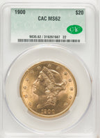 1900 $20 Liberty Double Eagle CACG MS62 (771743006)