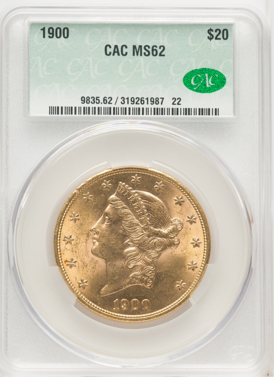 1900 $20 Liberty Double Eagle CACG MS62 (771743006)