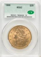1900 $20 Liberty Double Eagle CACG MS62 (771743007)