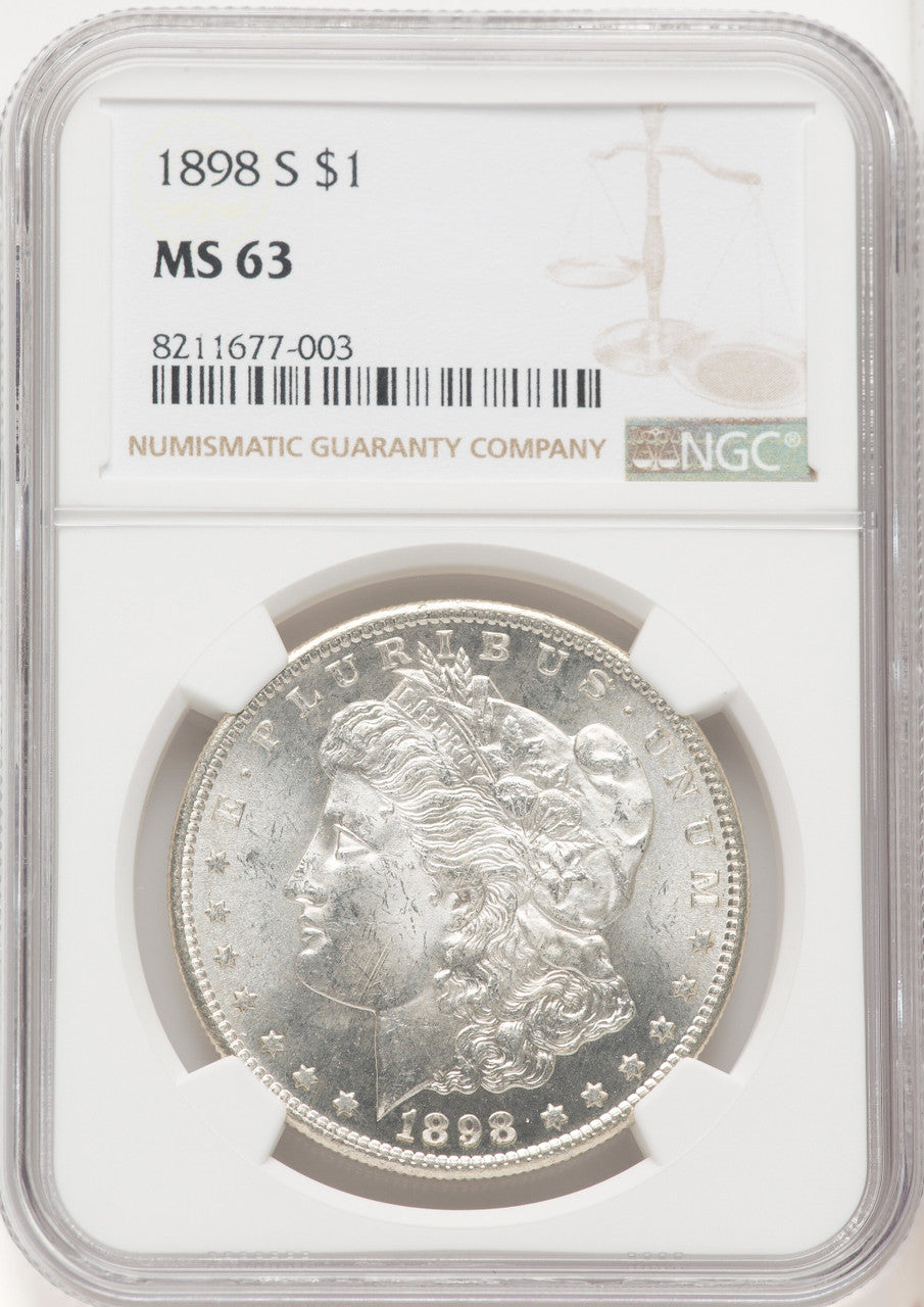 1898-S Morgan Dollar NGC MS63