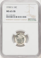 1930-S 10C FB Mercury Dime NGC MS65 (767901005)