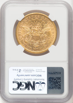 1867-S $20 Liberty Double Eagle NGC AU55 (770582037)