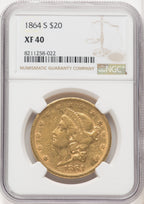 1864-S $20 Liberty Double Eagle NGC XF40 (572203012)