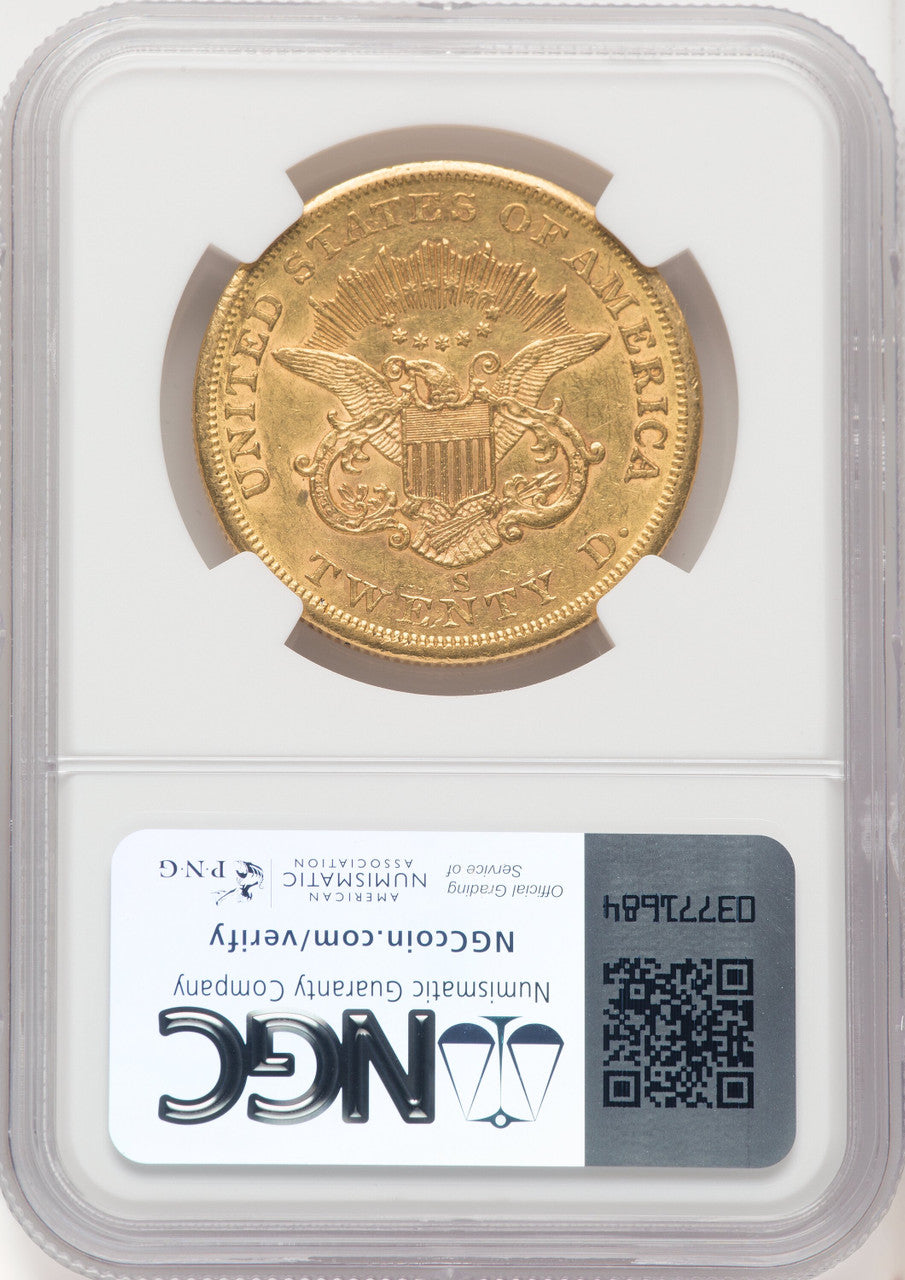 1857-S $20 Liberty Double Eagle NGC AU55 (572193062)