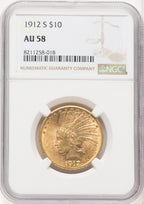 1912-S $10 Indian Eagle NGC AU58 (506294030)