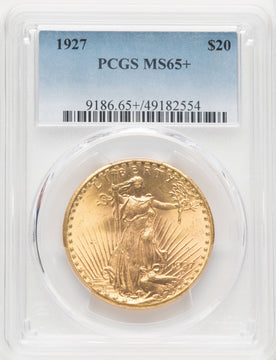 1927 $20 Saint-Gaudens Double Eagle PCGS MS65+ (177168200)