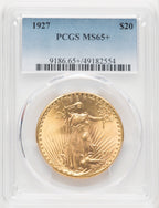 1927 $20 Saint-Gaudens Double Eagle PCGS MS65+ (177168200)
