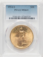 1914-S $20 Saint-Gaudens Double Eagle PCGS MS64+ (771487009)
