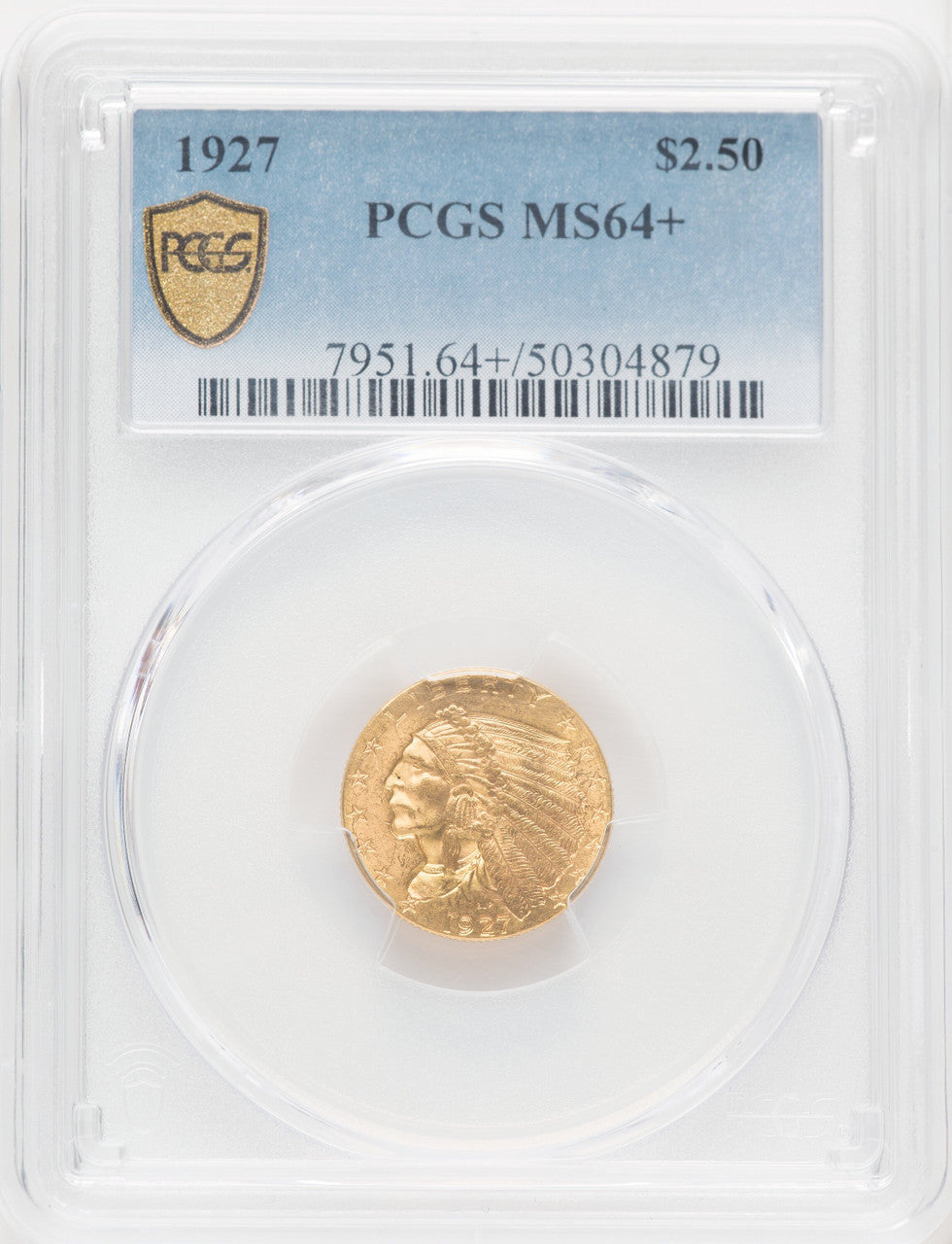 1927 $2.50 Indian Quarter Eagle PCGS MS64+