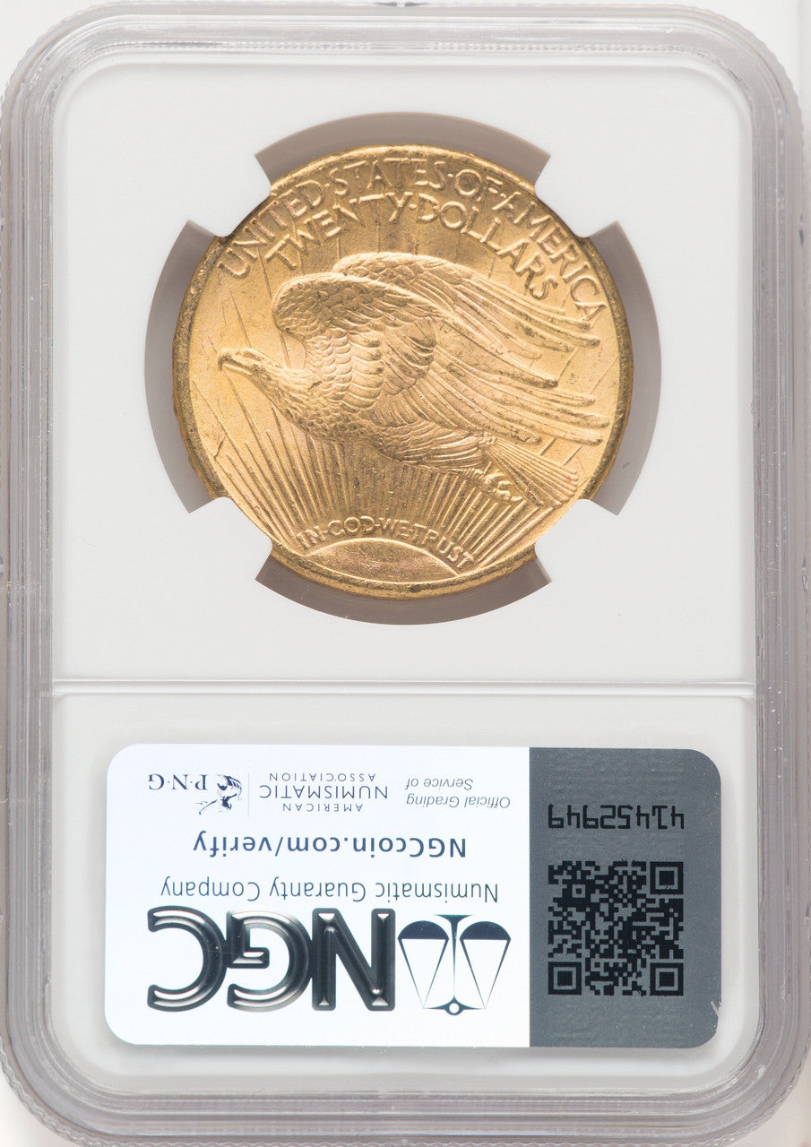 1911-S $20 Saint-Gaudens Double Eagle NGC MS65+ (770254042)