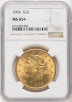 1904 $20 Liberty Liberty Double Eagle NGC MS65+ (572058067)