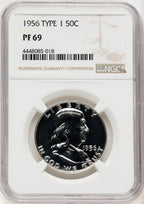 1956 50C Type 1 Proof Franklin Half Dollar NGC PR69 (519977025)