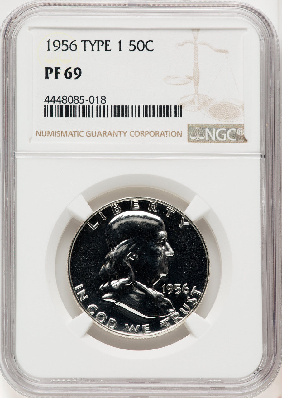 1956 50C Type 1 Proof Franklin Half Dollar NGC PR69 (519977025)