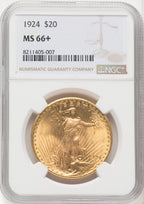 1924 $20 Saint Saint-Gaudens Double Eagle NGC MS66+ (771135004)