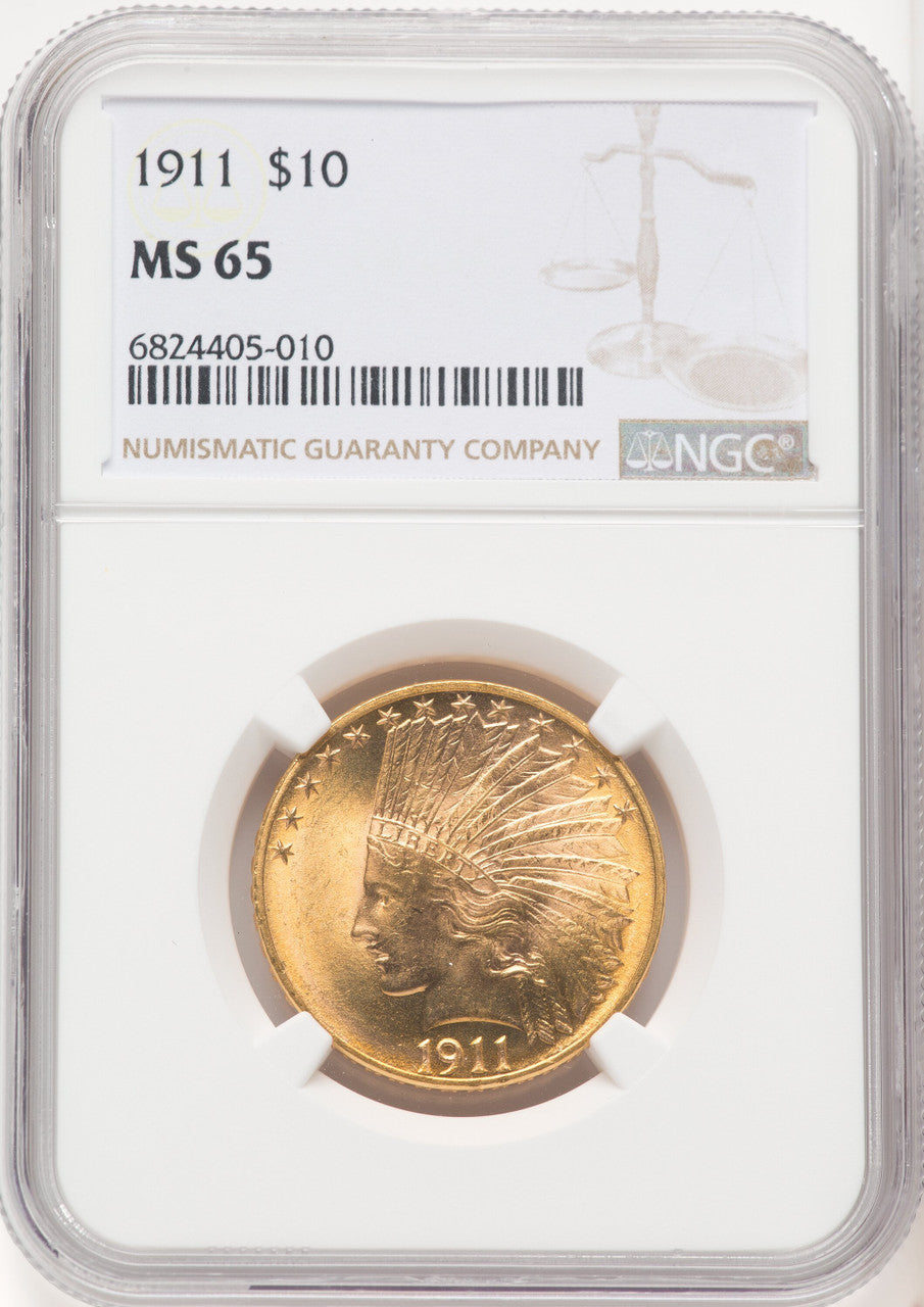 1911 $10 Indian Eagle NGC MS65 (771504009)