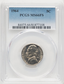1964 5C FS Jefferson Nickel PCGS MS66