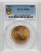 1914 $10 Indian Eagle PCGS MS63