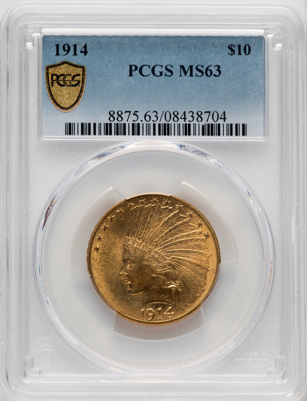 1914 $10 Indian Eagle PCGS MS63