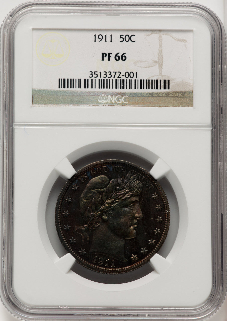 1911 50C Proof Barber Half Dollar NGC PR66