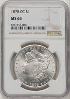 1878-CC Morgan Dollar NGC MS65 (771365016)