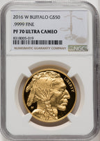 2016-W $50 One-Ounce Gold Buffalo 10th Anniversary NGC PF70 (519850038)