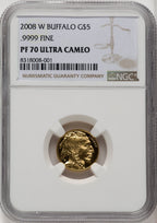 2008-W Gold American Buffalo 4-Coin Set Brown Label NGC PF70
