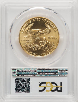 1992 $50 One-Ounce Gold Eagle Blue Gradient PCGS MS70