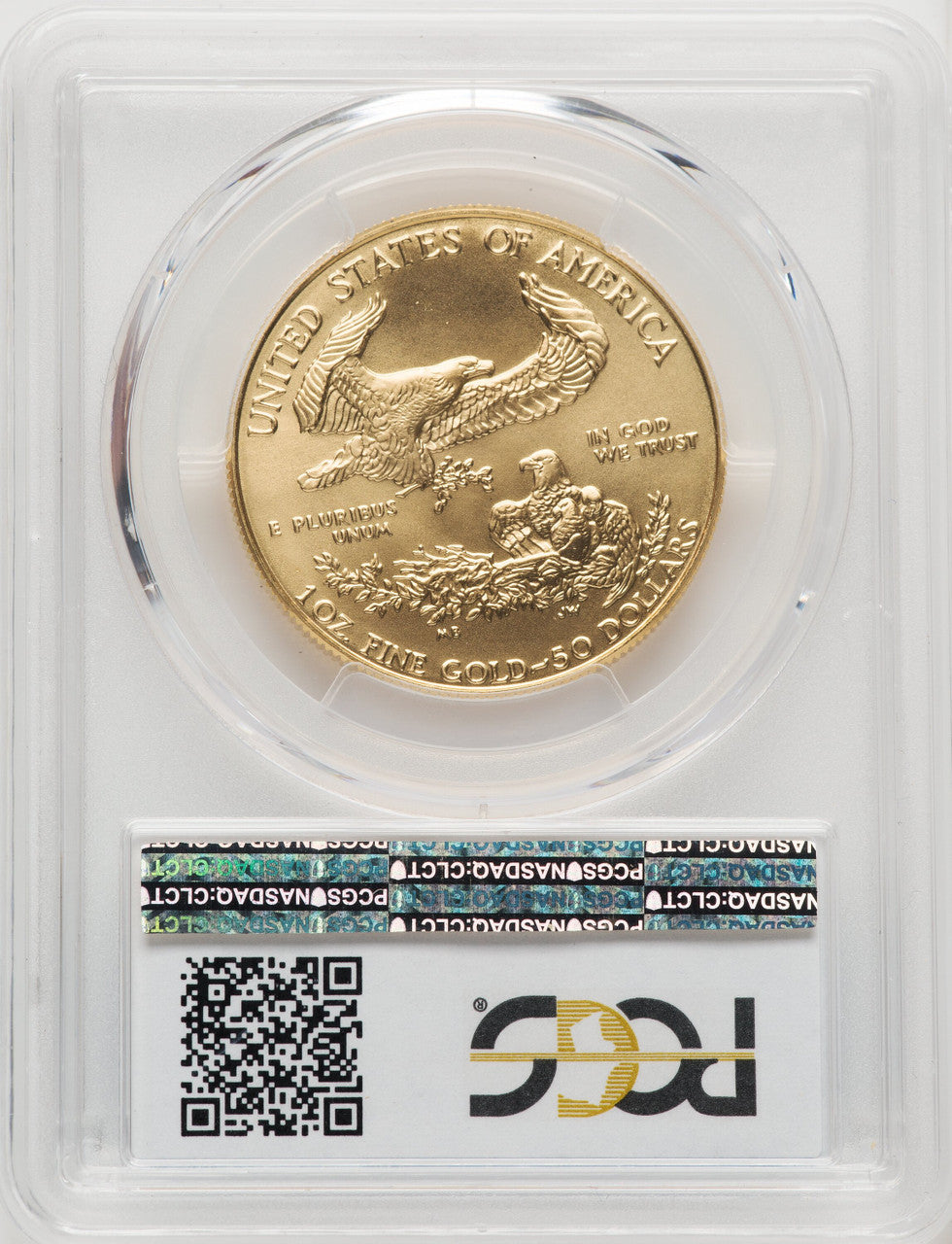 1993 $50 One-Ounce Gold Eagle Blue Gradient PCGS MS70