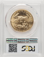 1995 $50 One-Ounce Gold Eagle Blue Gradient PCGS MS70
