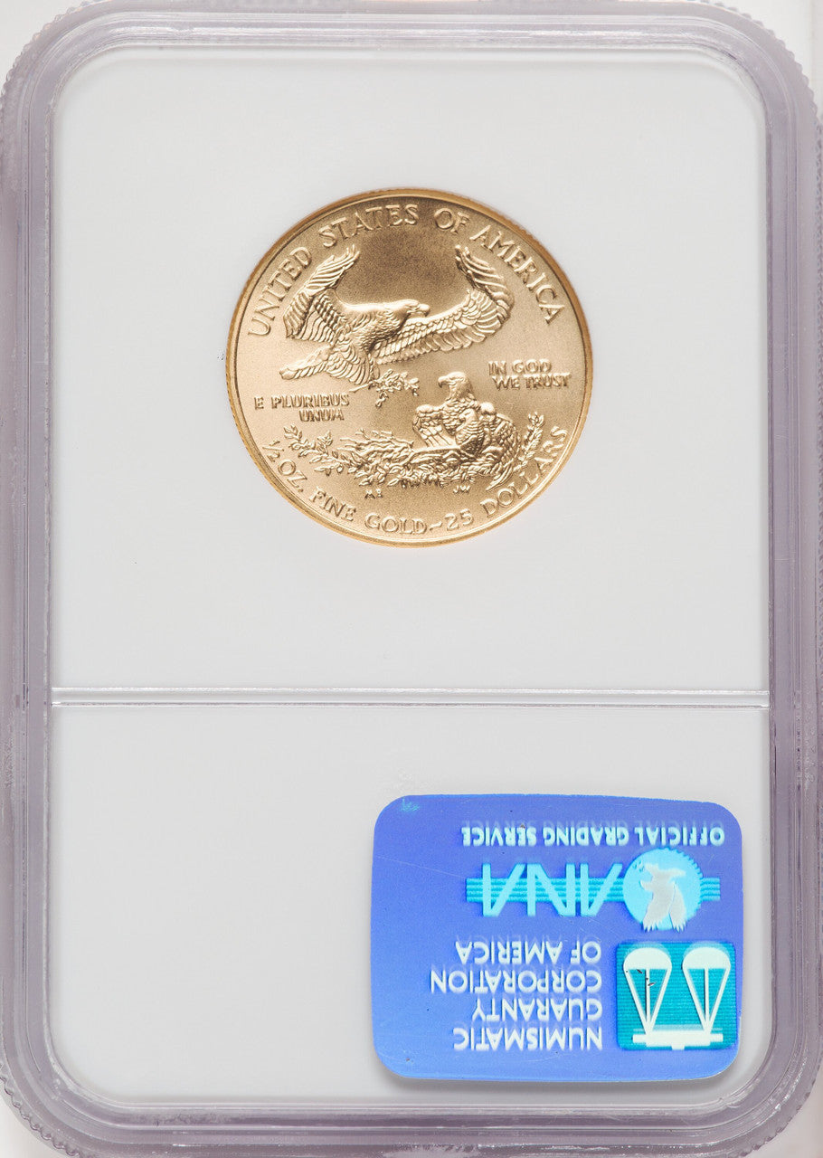 2000 $25 Half-Ounce Gold Eagle Brown Label NGC MS70 (772072027)