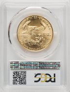 1991 G$50 One-Ounce Gold Eagle Blue Gradient PCGS MS70