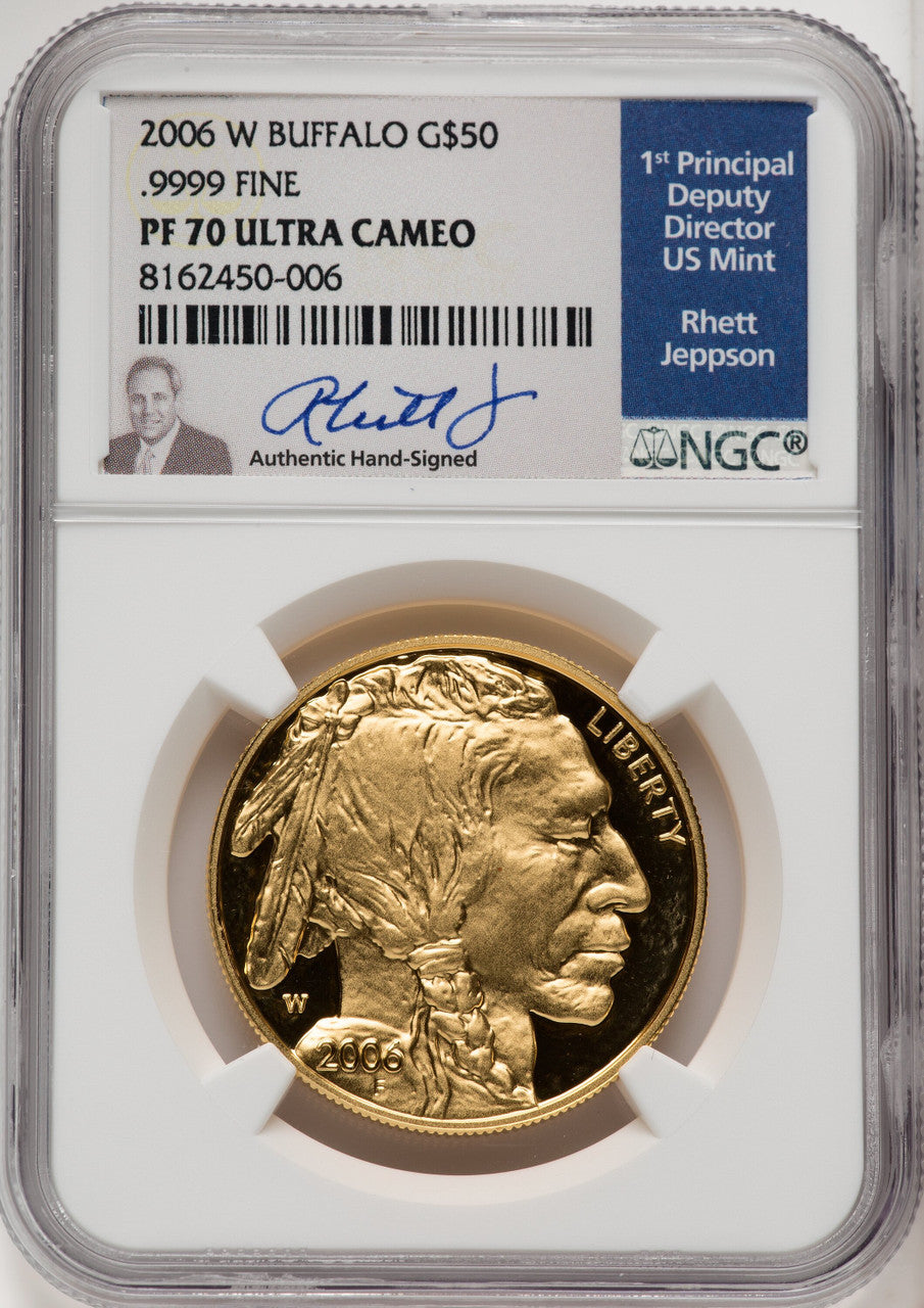 2006-W $50 One-Ounce Gold Buffalo .9999 Fine Gold NGC PF70 (772445002)