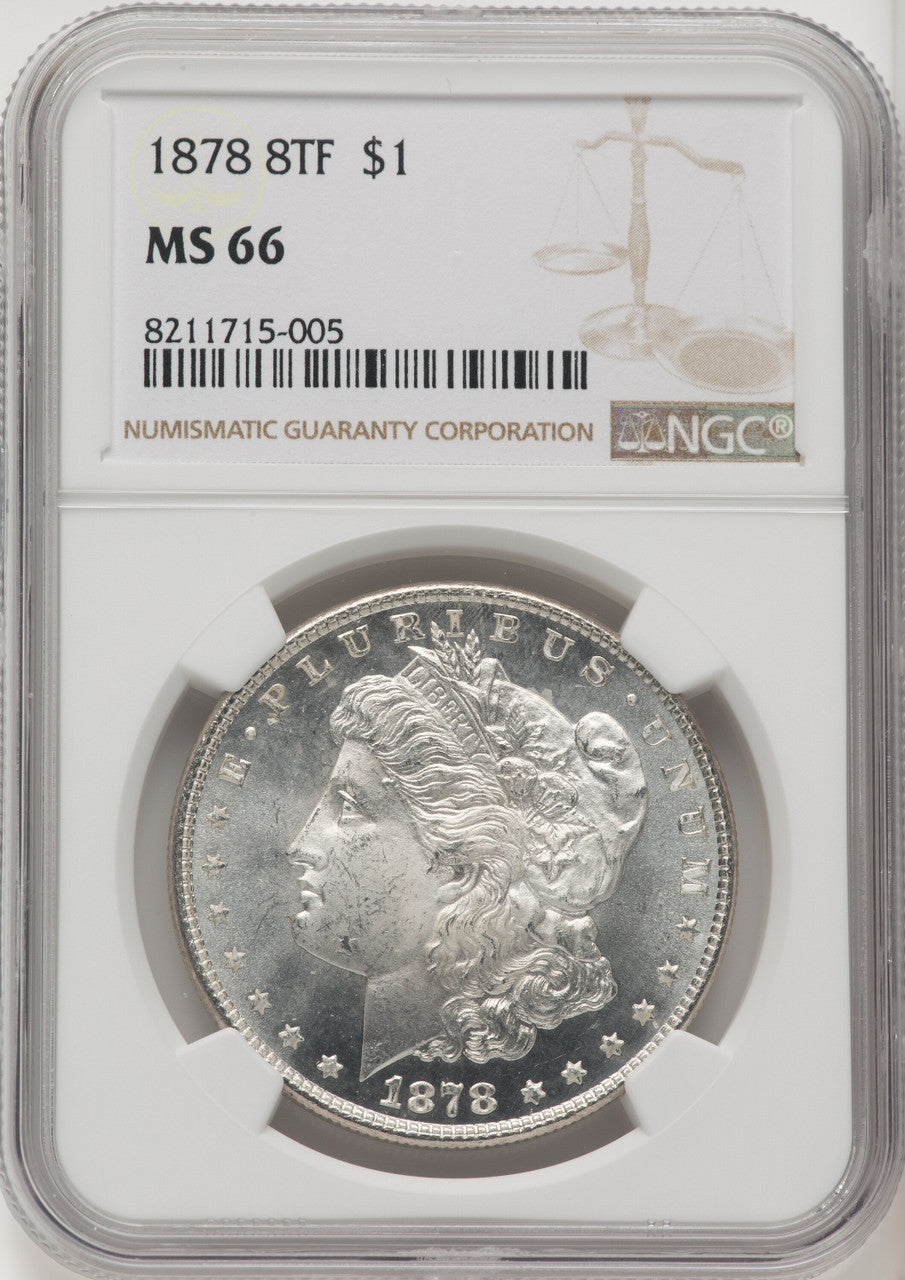 1878 8TF Morgan Dollar NGC MS66 (771271022)