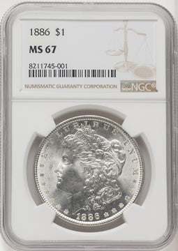 1886 Morgan Dollar NGC MS67 (771896011)