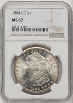 1884-CC Morgan Dollar NGC MS67 (771393002)