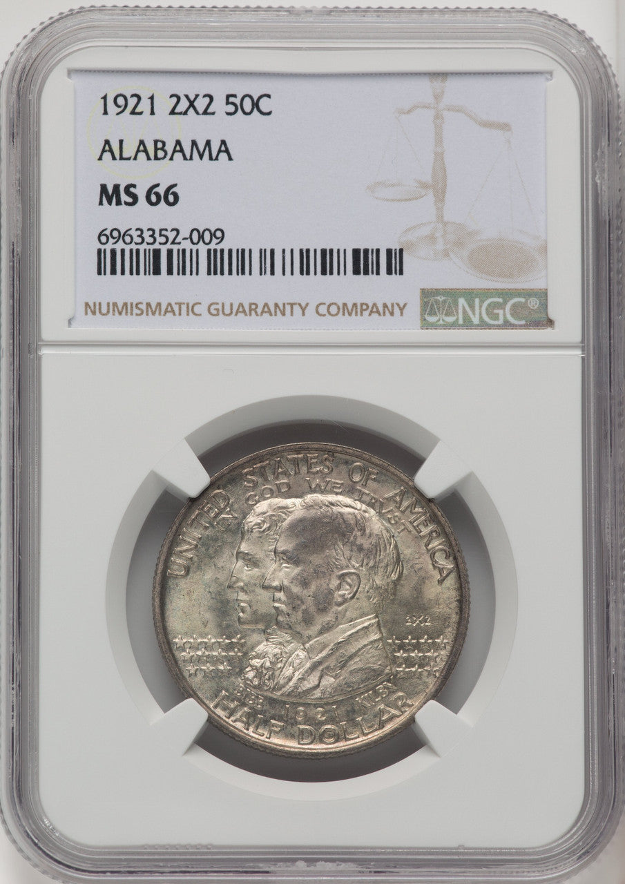 1921 50C Alabama 2X2 Commemorative Silver NGC MS66 (910522021)