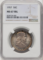 1957 50C FL Franklin Half Dollar NGC MS67 (910276066)
