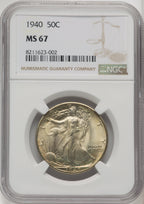1940 50C Walking Liberty Half Dollar NGC MS67 (769841005)