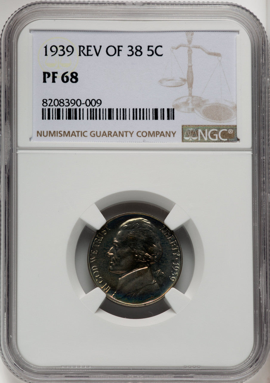 1939 5C Proof Jefferson Nickel NGC PR68 (769505006)
