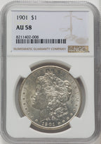 1901 Morgan Dollar NGC AU58 (771085102)