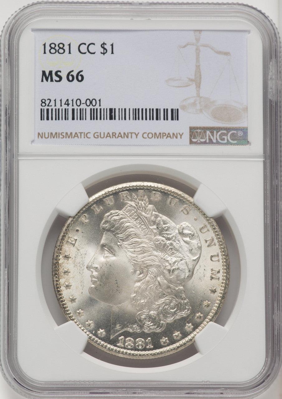 1881-CC Morgan Dollar NGC MS66 (771085017)