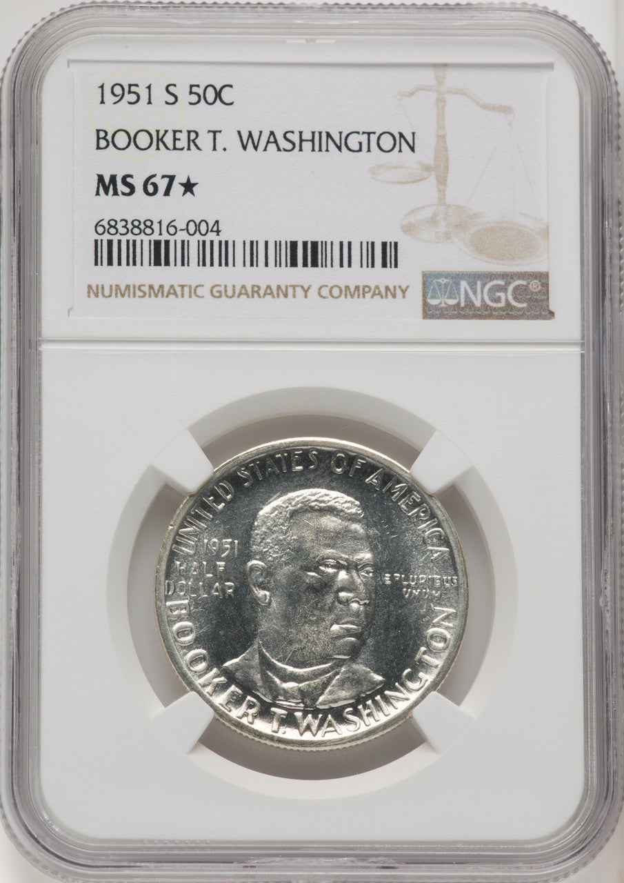 1951-S 50C Booker T. Washington Commemorative Silver NGC MS67 (769223057)