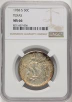 1938-S 50C Texas Commemorative Silver NGC MS66 (769899008)