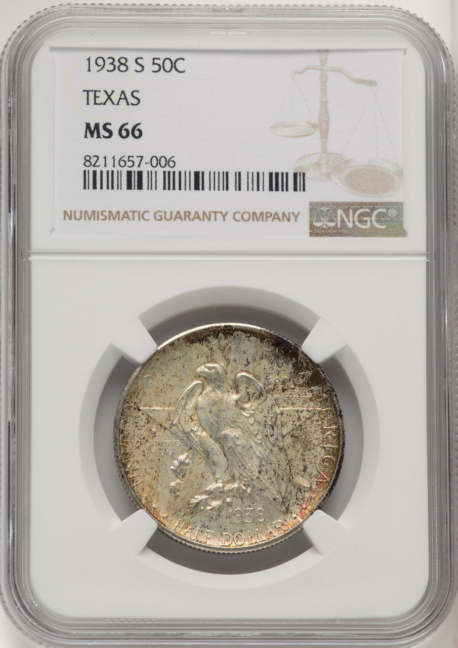 1938-S 50C Texas Commemorative Silver NGC MS66 (769899008)