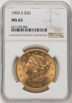 1903-S $20 Liberty Double Eagle NGC MS65