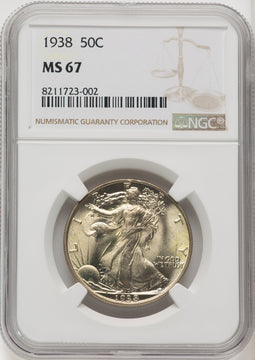 1938 50C Walking Liberty Half Dollar NGC MS67 (771896007)