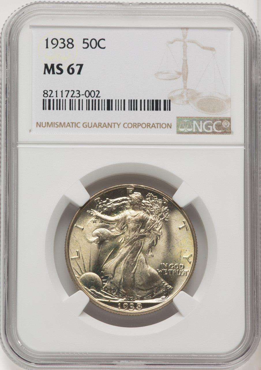 1938 50C Walking Liberty Half Dollar NGC MS67 (771896007)