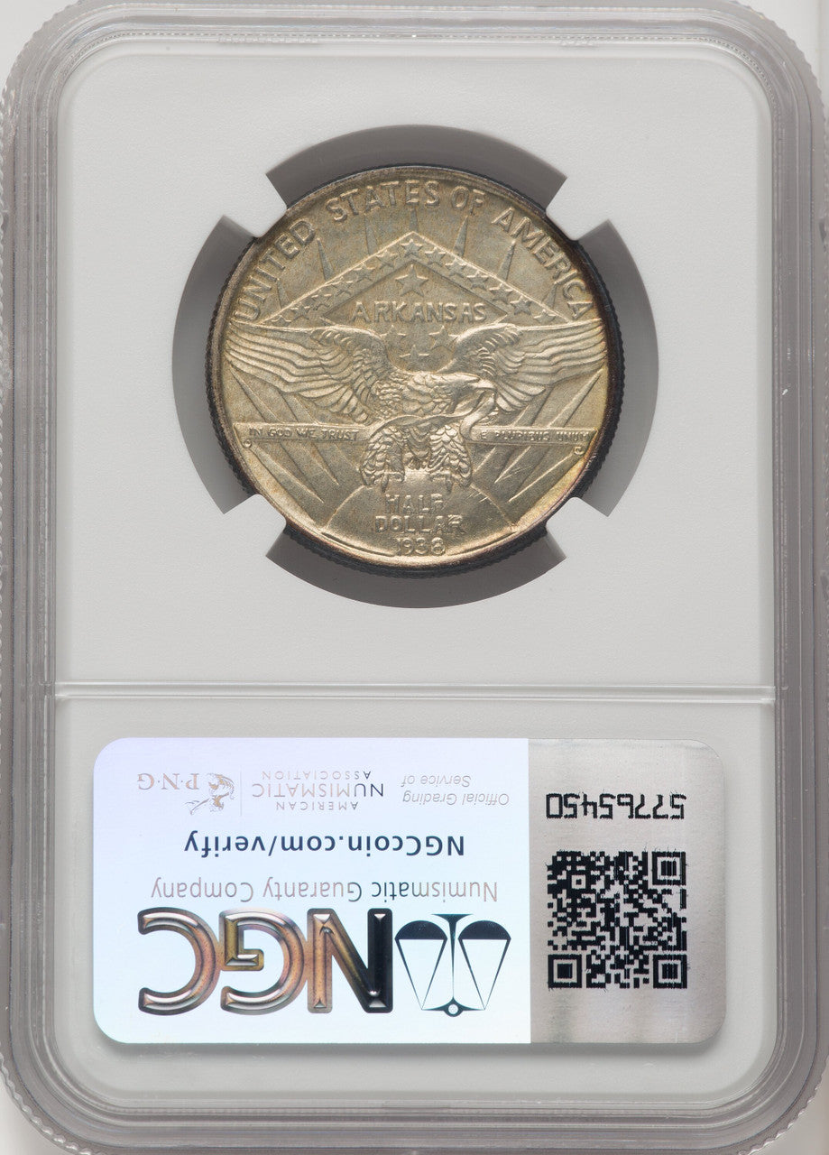 1938 50C Arkansas Commemorative Silver NGC MS67 (771368038)